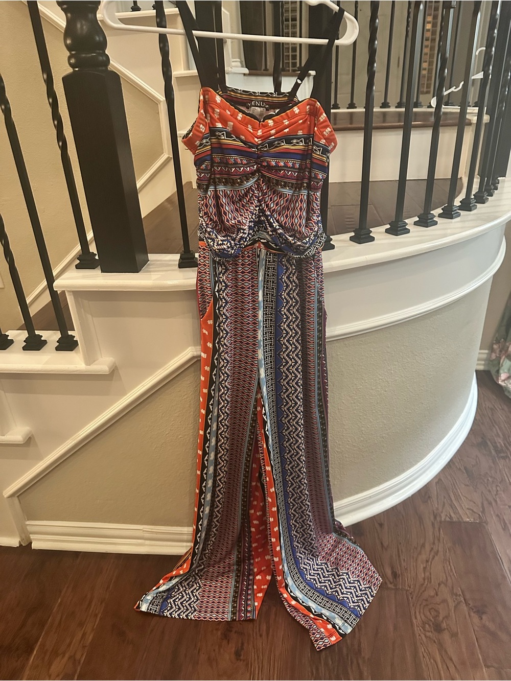 VENUS Orange Multi Boho-Print Maxi Dress